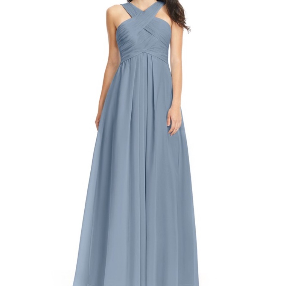 Azazie dusty blue dress